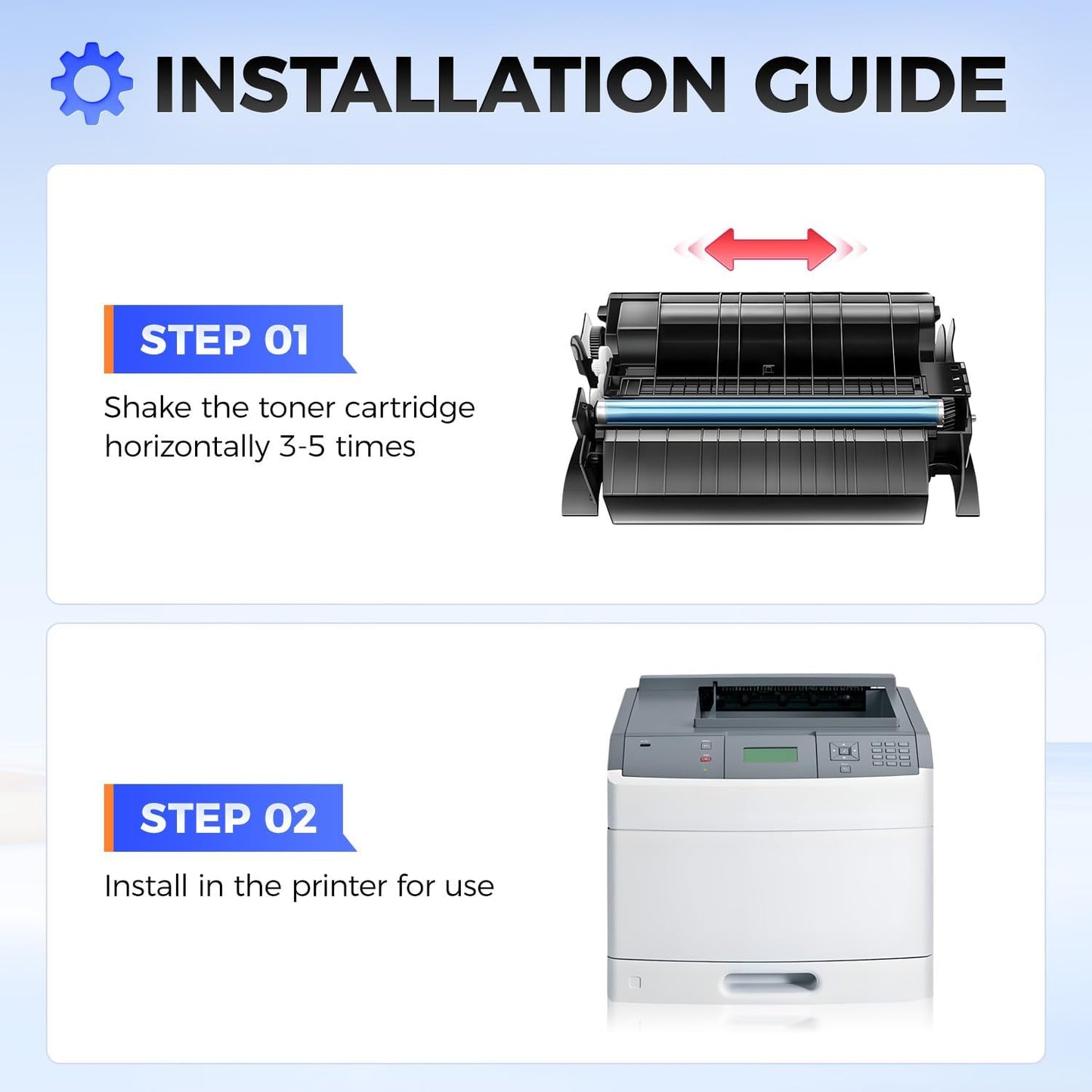 T650H11A Toner Cartridge with chip Black High Yield 1-Pack Replacement for Lexmark T650H11A Toner Compatible with Lexmark T650DN T650DTN T650N T652DN T652DTN T652N T654DN T654DTN T654N T656DNE Printer