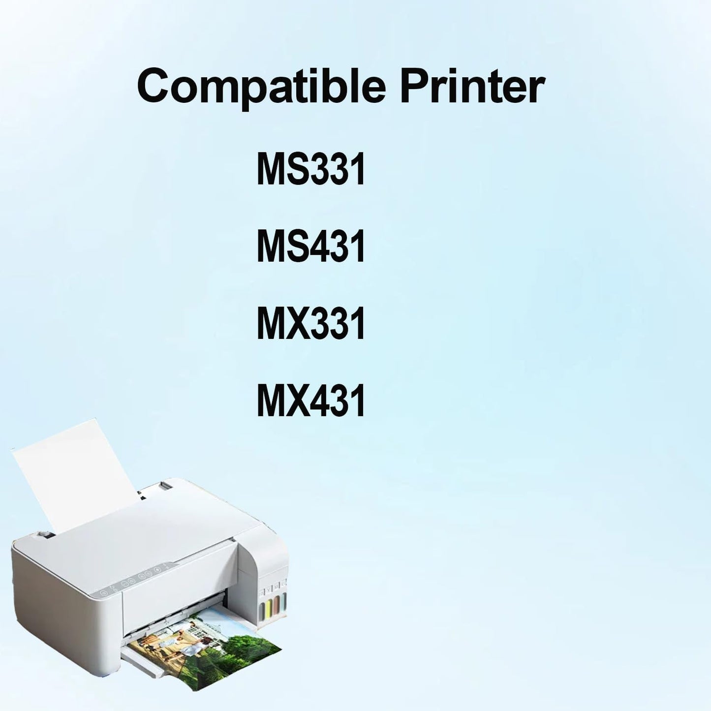 55B1H00 High Yield Toner Cartridge Use for MS331 MS331dn MS431 MS431dn MS431dw MX331 MX331adn MX431 MX431adn MX431adw Printers (15,000 Pages)