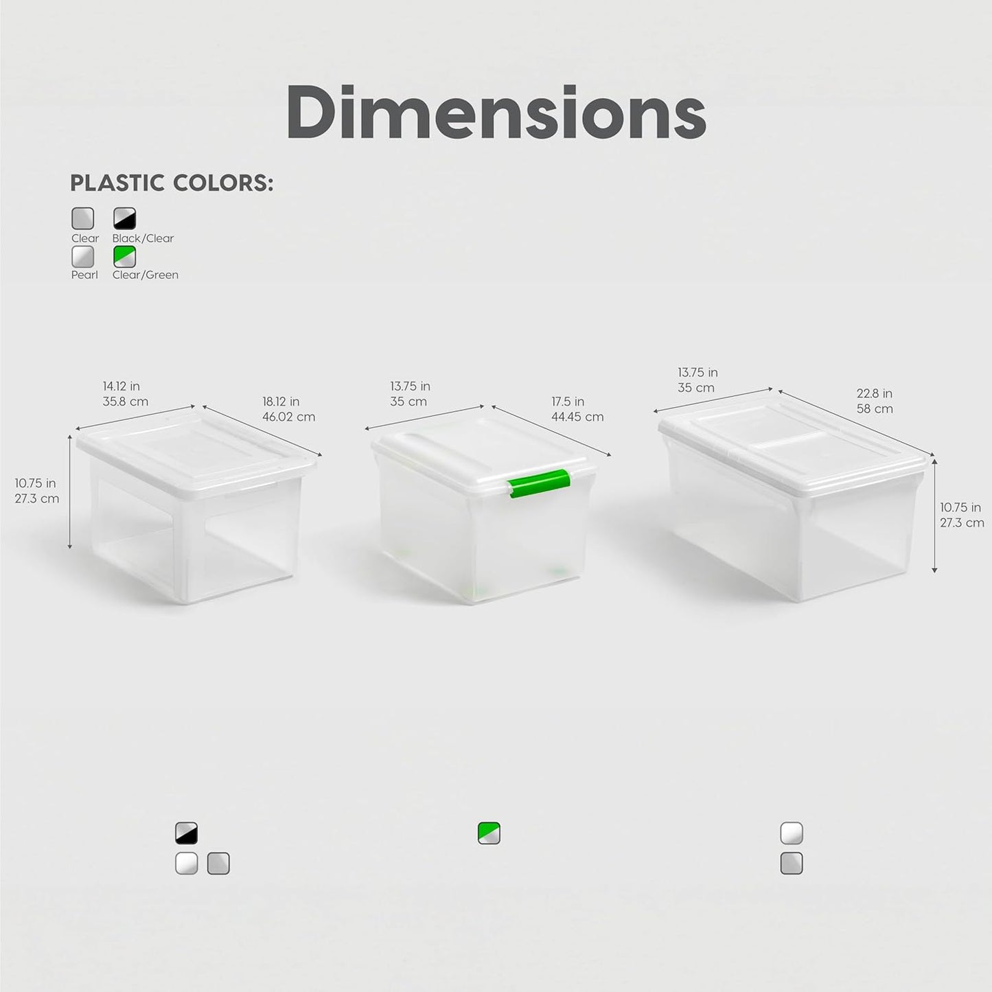 IRIS USA File Box, Plastic File Organizer with Lids for Letter/Legal File, Portable Document Box For Moving, Storage Bin with Durable and Secure Lid, Stackable Nestable BPA-Free, Black 35 Qt. 4 Pack