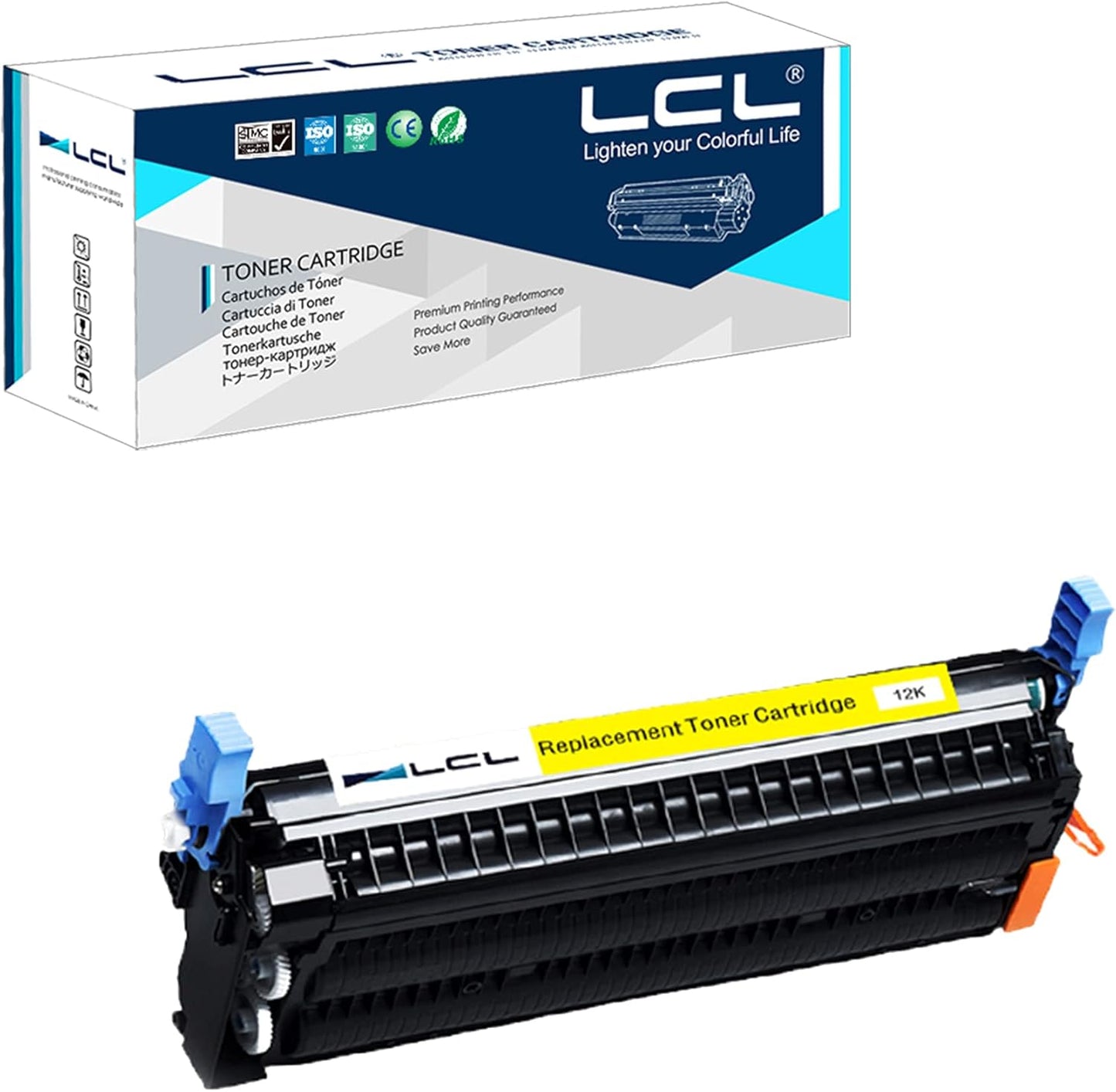 LCL Remanufactured Toner Cartridge Replacement for HP 645A C9732A 5500 5500n 5500dn 5500dtn 5500hdn 5550 5550n 5550dn 5550dtn 5550hdn (1-Pack Yellow)