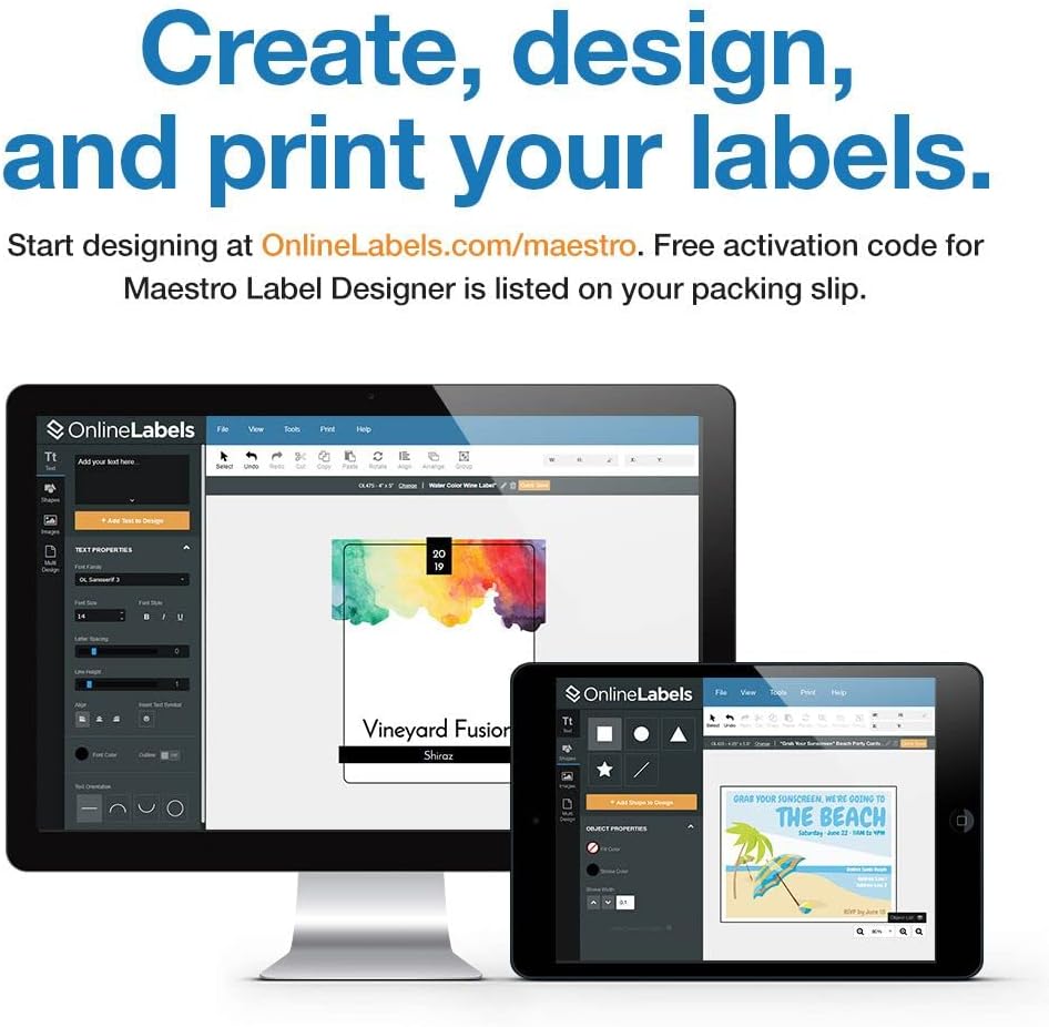 8.5 x 11 White Gloss Sticker Paper (Inkjet Printers Only) - 250 Sheets - Full Sheet Labels - OnlineLabels