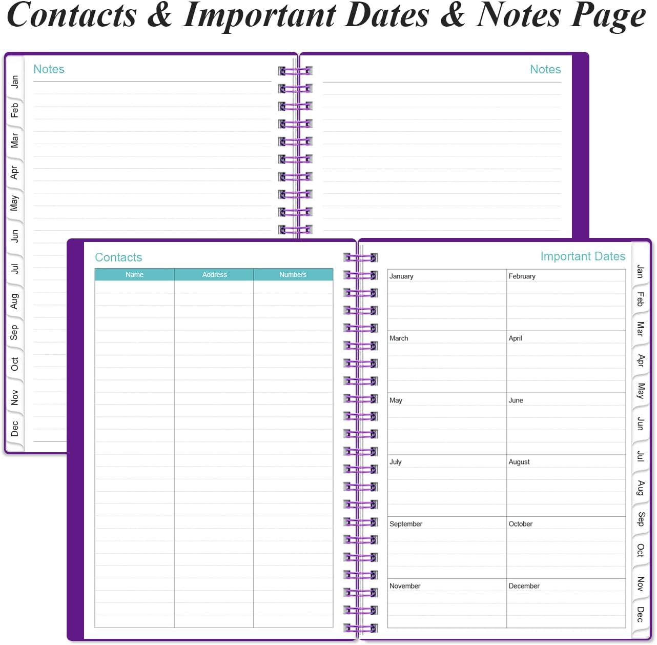 2026 Appointment Book & Planner - 2026 Daily Hourly Planner from January 2026 - December 2026, Weekly Appointment Book with 30-Minute Interval, Medium 6.4" x 8.5", Purple-B