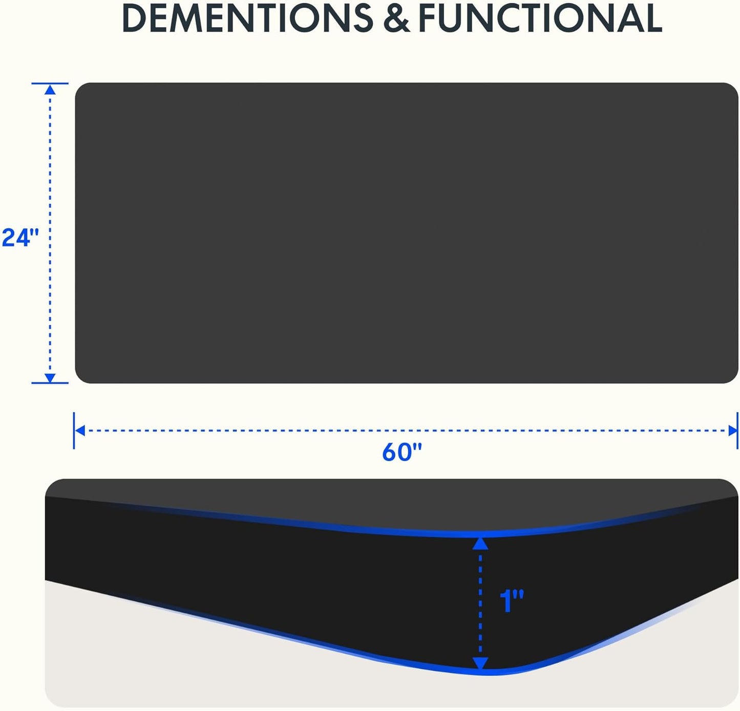 FLEXISPOT EN2 Whole-Piece Standing Desk with Clamp Power Strip, 60 x 24 Electric Stand Up Height Adjustable Desk with Cable Management (Black Frame + 60" Black Top, 2 Packages)