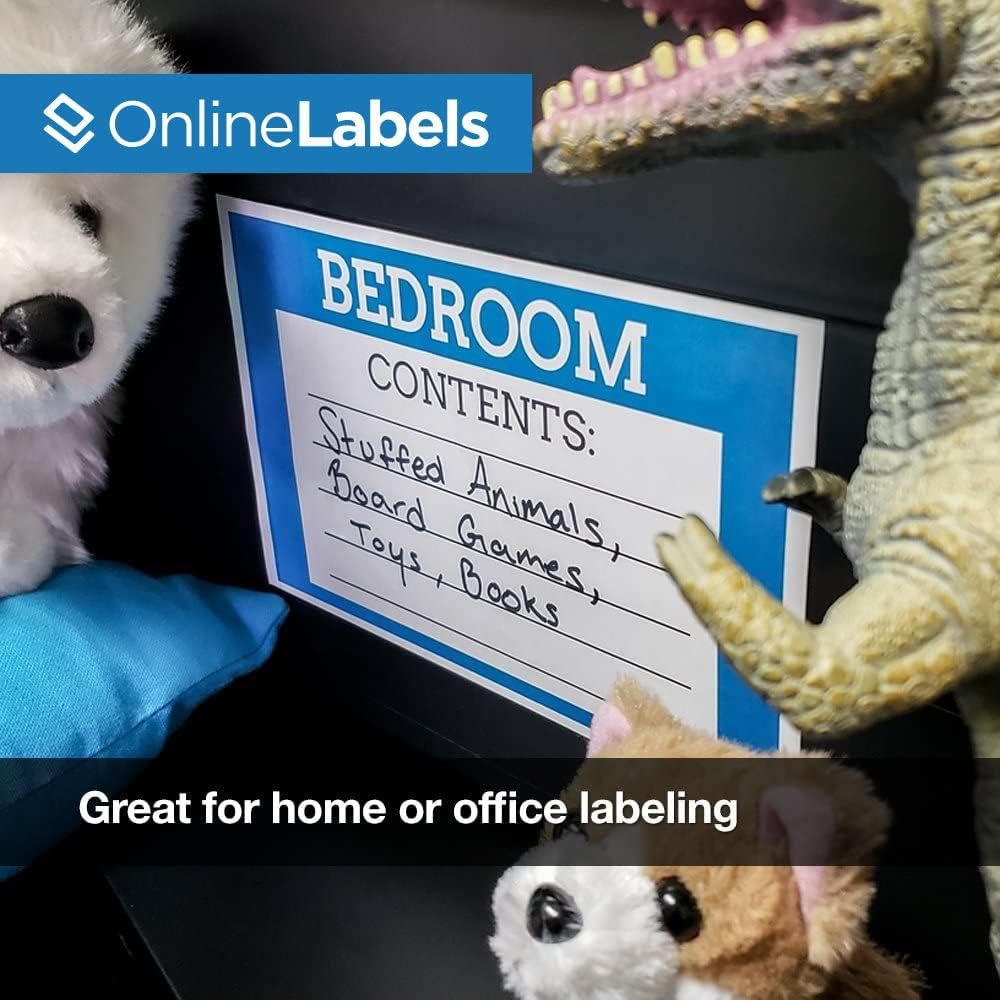 8.5 x 5.5 Half-Sheet Shipping Labels - Permanent, White Matte - for FBA, FedEx, UPS - Pack of 20 Labels, 10 Sheets - Inkjet/Laser Printers - Online Labels