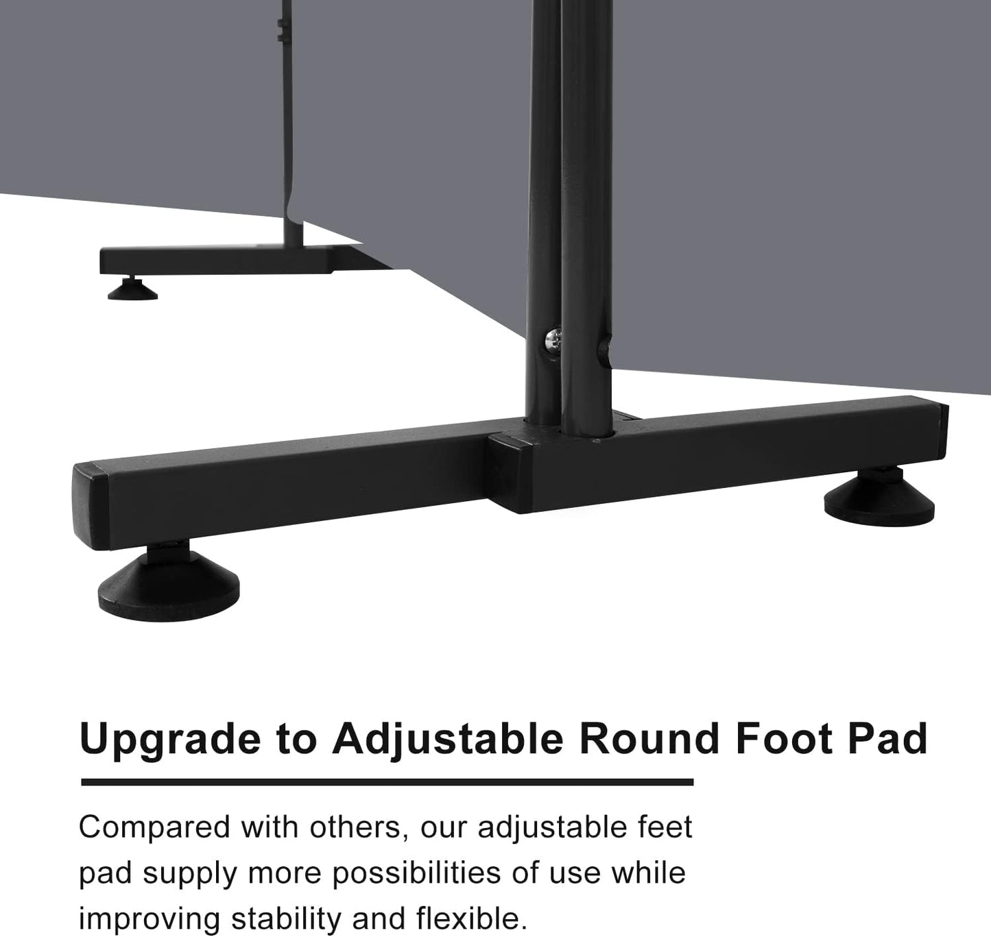 Room Divider 6FT Folding Privacy Screens, Partition Room Dividers w/Freestanding Design, Portable Wall Divider for Room Separtation, Fabric Screen Panel for Home Office Dorm (Grey, 4 Panel-Round Pad)