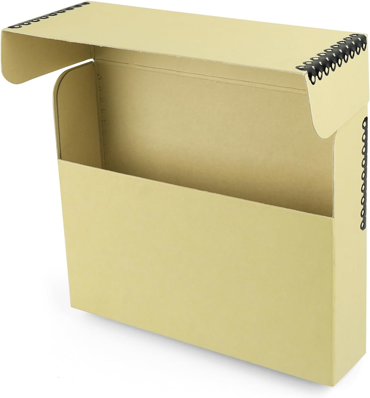 Lineco Archival Document Storage Box with Metal Edge, Acid-Free Tan Boxboard, Organize and Store Files, Prints, Photos, Legal-Sized Case 15.5" x 10.5" x 2.5" Wide