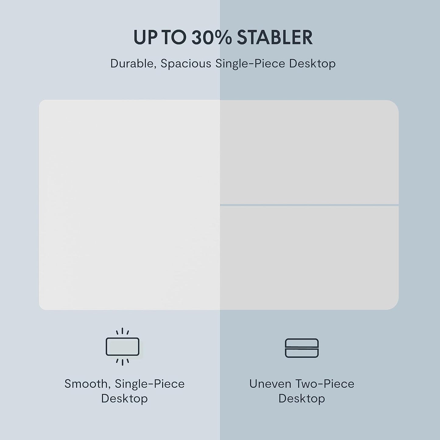 FLEXISPOT EN1 Whole-Piece Standing Desk - 48 x 30 Inches, Electric Height Adjustable, Heavy Duty Steel Frame with Automatic Smart Keypad (Black Frame + White Top, 2 Packages)