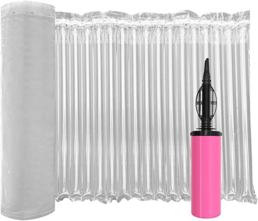 Large Bubble Cushioning Wrap for Packing 13.7inch*100feet, Inflatable Air Pillows for Shipping & Heavy Duty Moving Supplies Reusable Recyclable Packing Material for Fragile Items