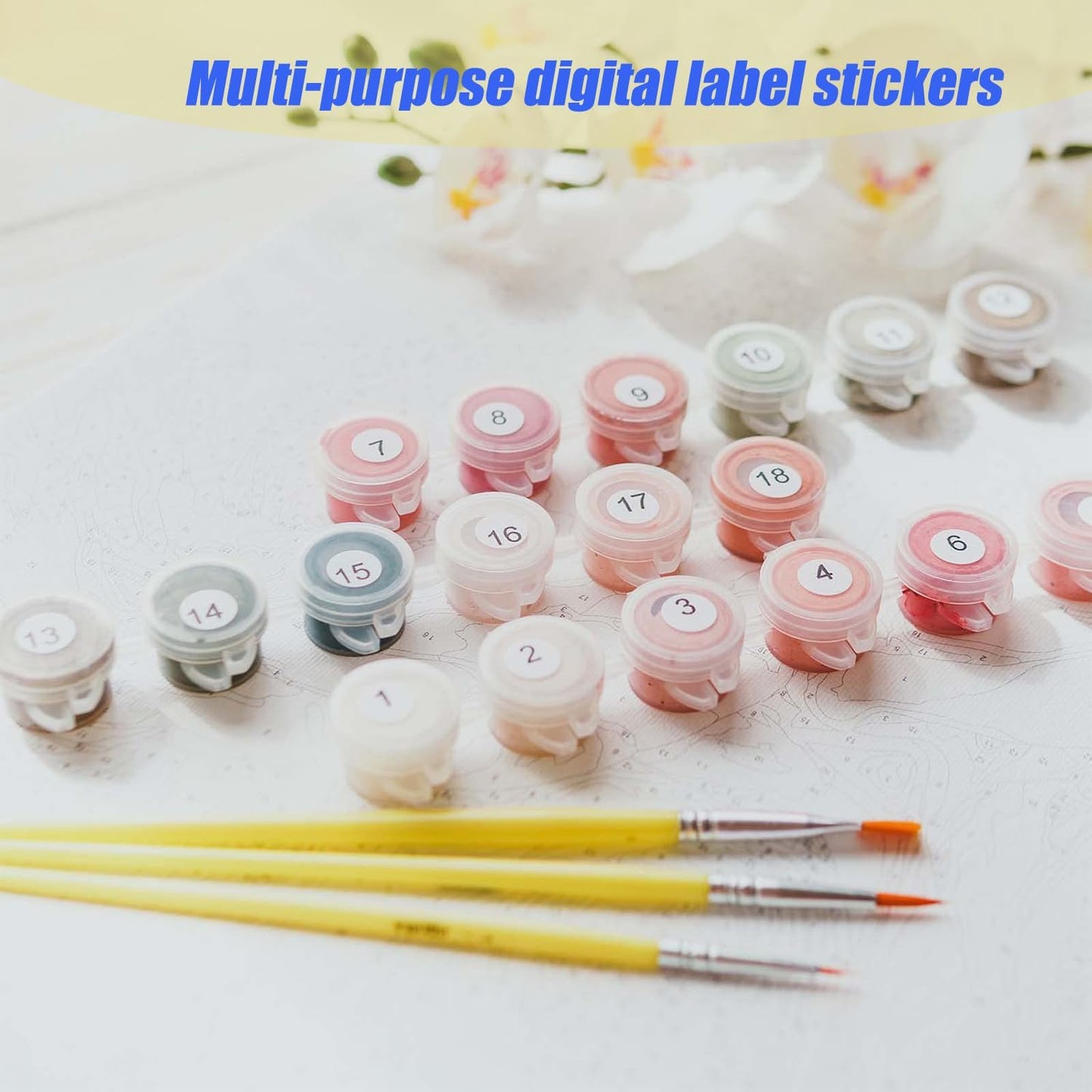 20 Sheets 1 to 500 Waterproof Reflective Laser Number Stickers,Round Self Adhesive Stickers/Inventory/Storage Organizing Sticker