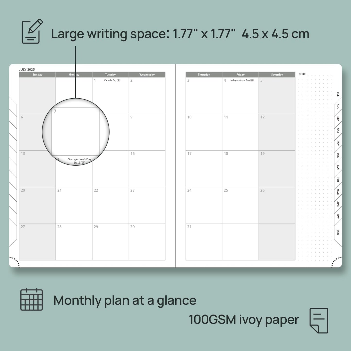 POPRUN Planner 2025-2026 (Large - 8.5'' x 10.5'') Academic Weekly Calendar (July 2025 - June 2026) with Hourly Time Slots, Monthly Tabs, 100GSM Thick Papers, Leather Soft Cover - Pink