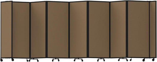 Versare Room Divider 360 Portable Wall Partition | Folding Panels | Large Freestanding Divider | Locking Wheels | Temporary Room Separator