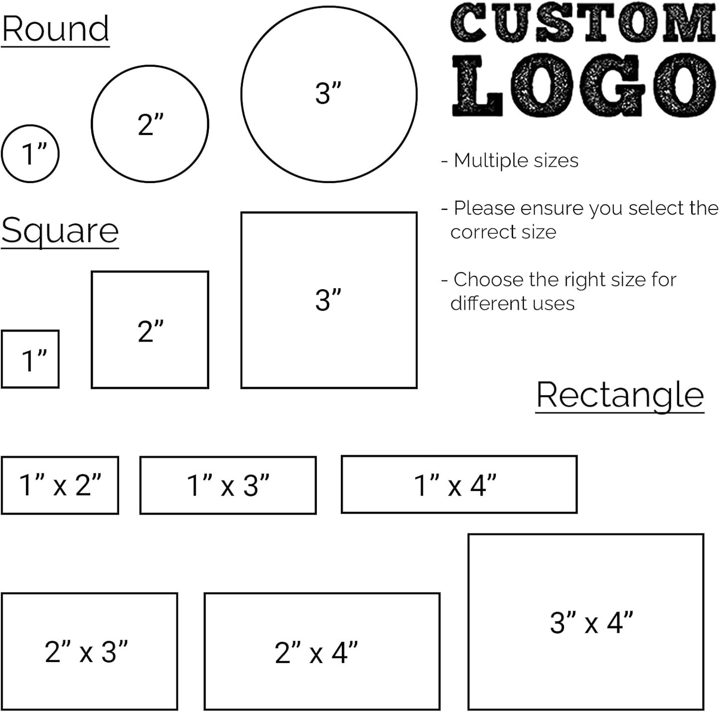 Custom Stamp with Logo Text - Personalized Rubber Stamp with Handle - Address Stamps for Business or Crafting - Round 1"