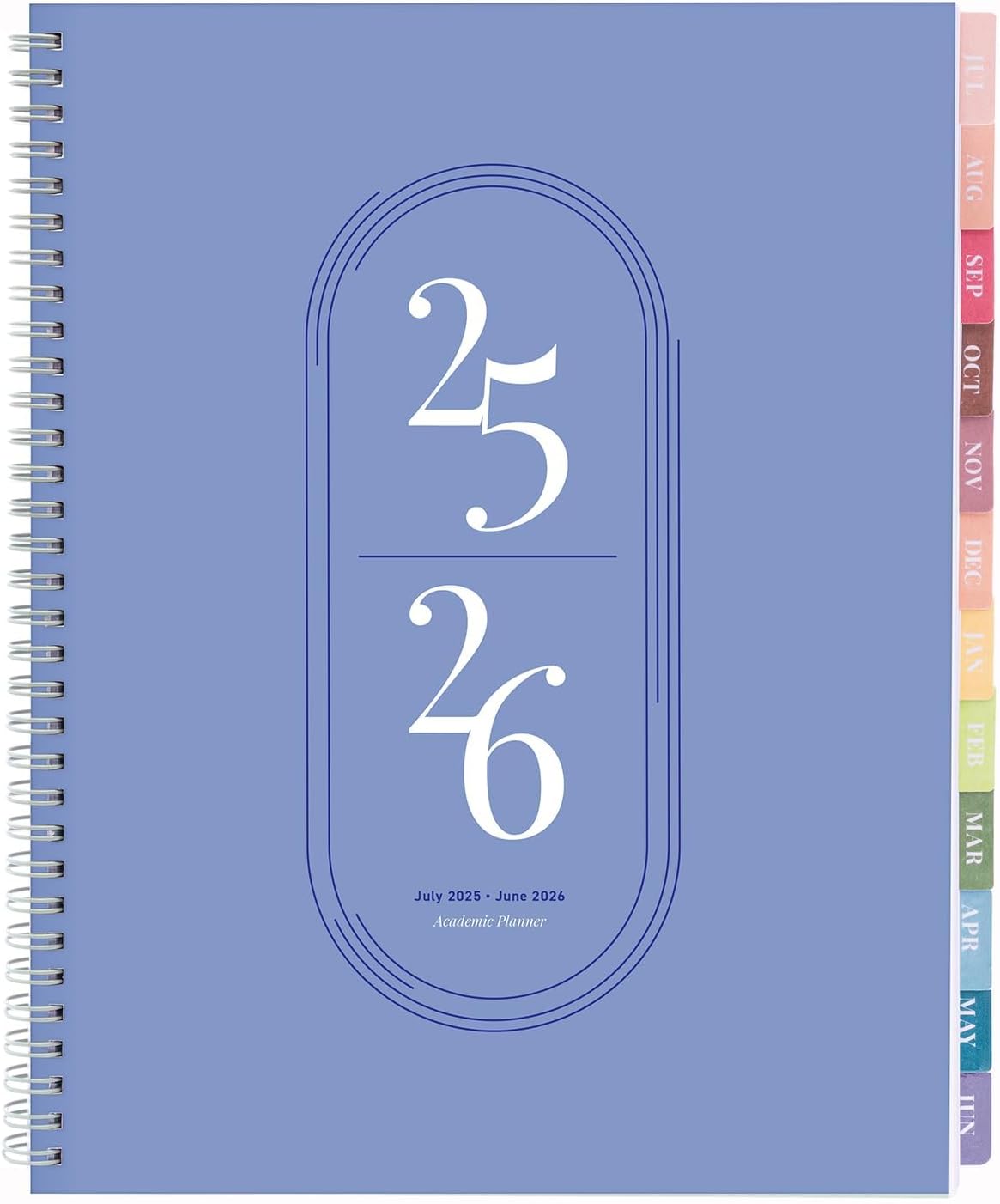 Rileys Academic Planner 2025-2026, Daily, Weekly & Monthly Planner, July 2025 - June 2026, Student Notes Pages, Twin-Wire Binding, Weekly Agenda for School & Work (8.5 x 11-Inches, Blue)