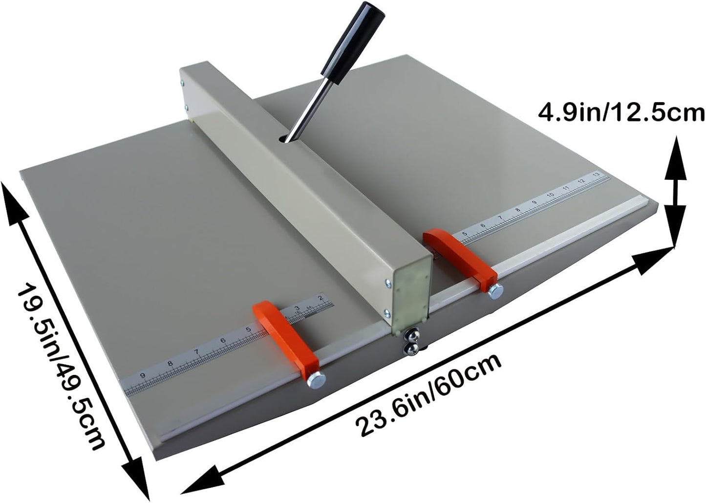 18In Scoring Paper Creasing Machine 460mm Paper Folding Creaser Manual Creasing Machine with 2 Magnetic Block for A3 Paper Card, Copy Paper, Files, Photos