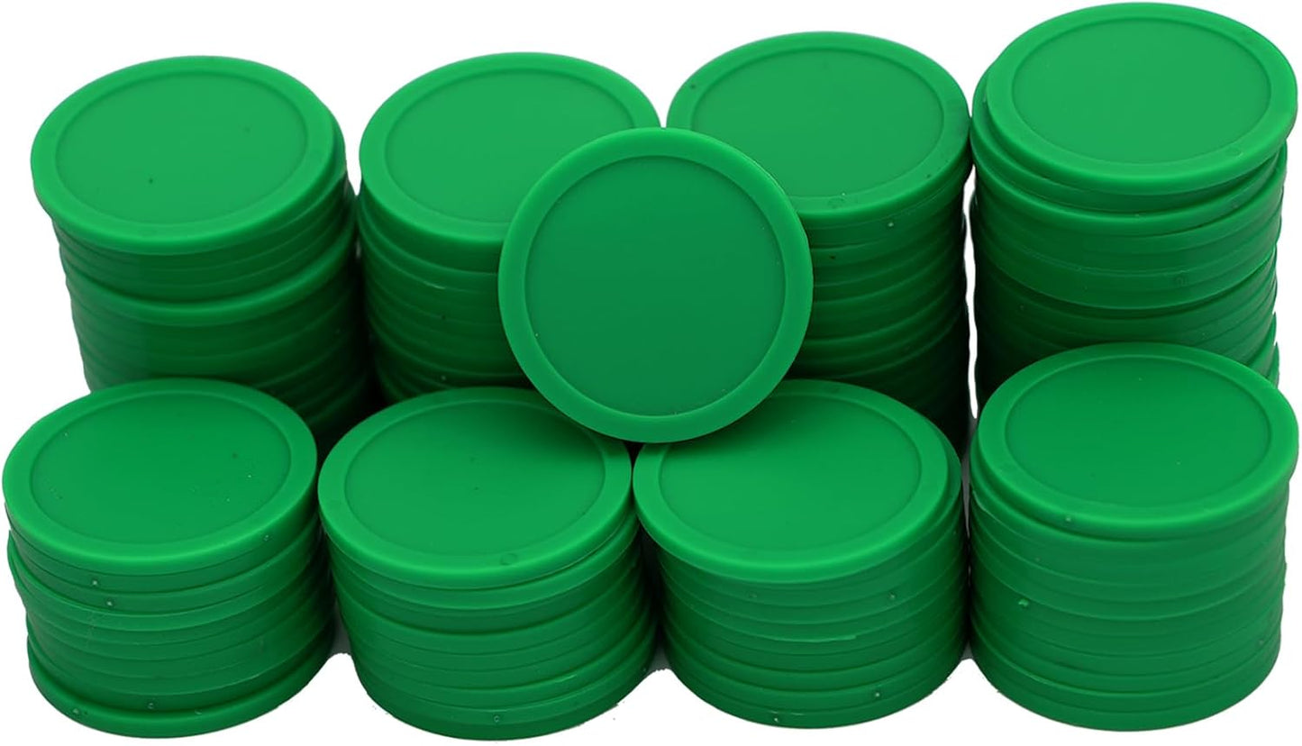 35MM/1.37-inch Box of 120 Counting Coins for Poker Chips and Game Coins (Green, 35MM/1.37-inch)