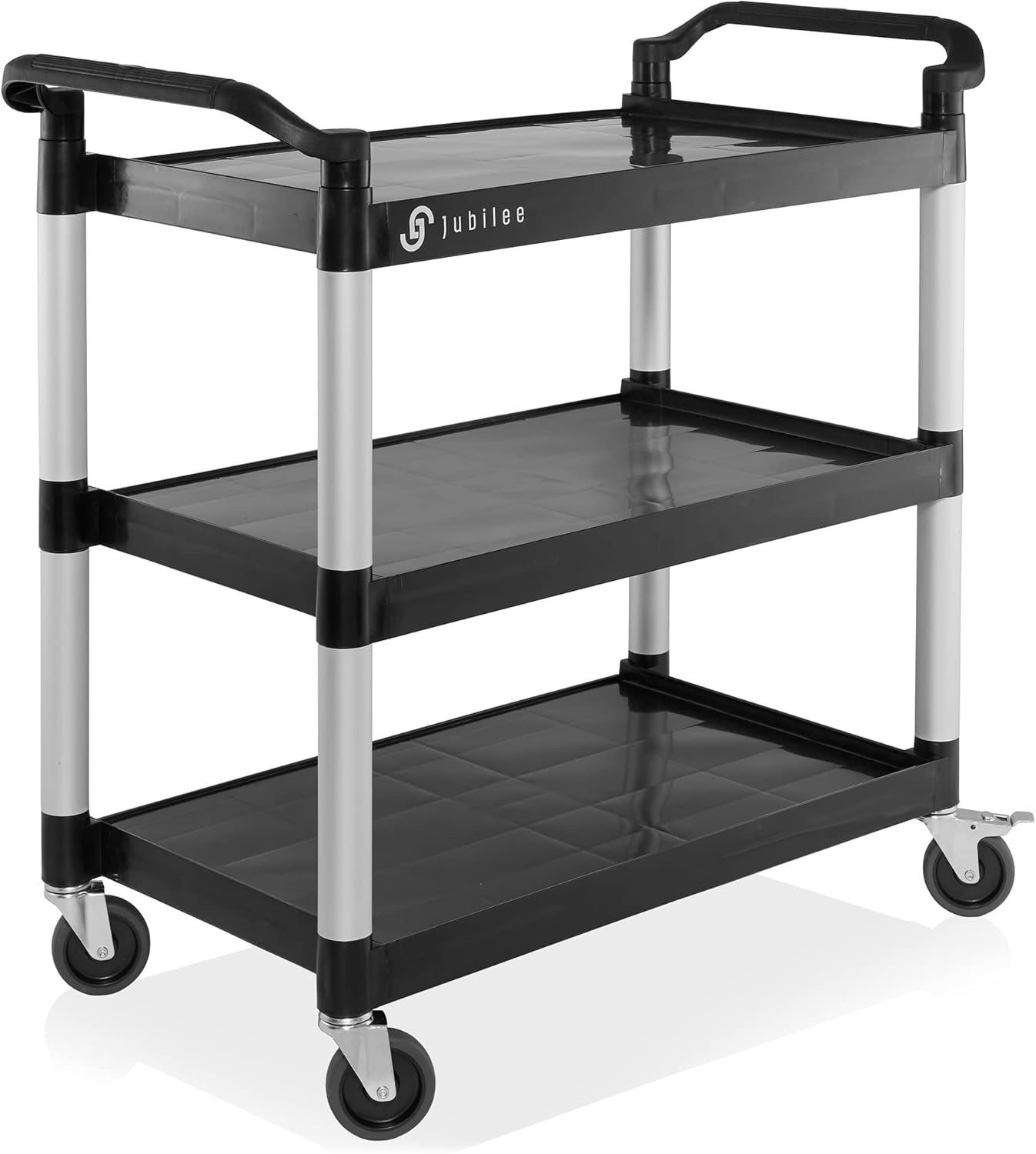 Jubilee Heavy-Duty 3-Tier Utility Service Cart with Wheels, 40.25" x 38.5"