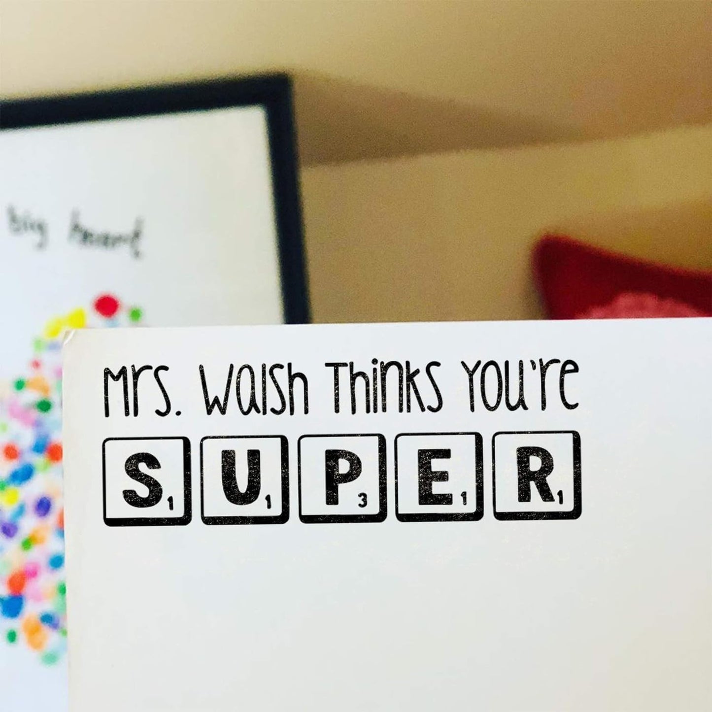 Custom Grading Stamps | 49 Designs | Fun Phrases | Super Tiles, Xtra Large