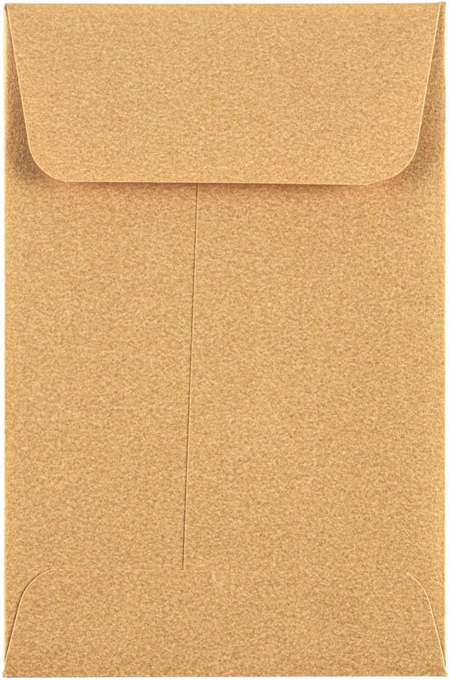 LUXPaper #4 Coin Envelopes | Peel & Press | 3'' x 4 1/2'' | Gold Metallic | 80lb. Text | 250 Qty