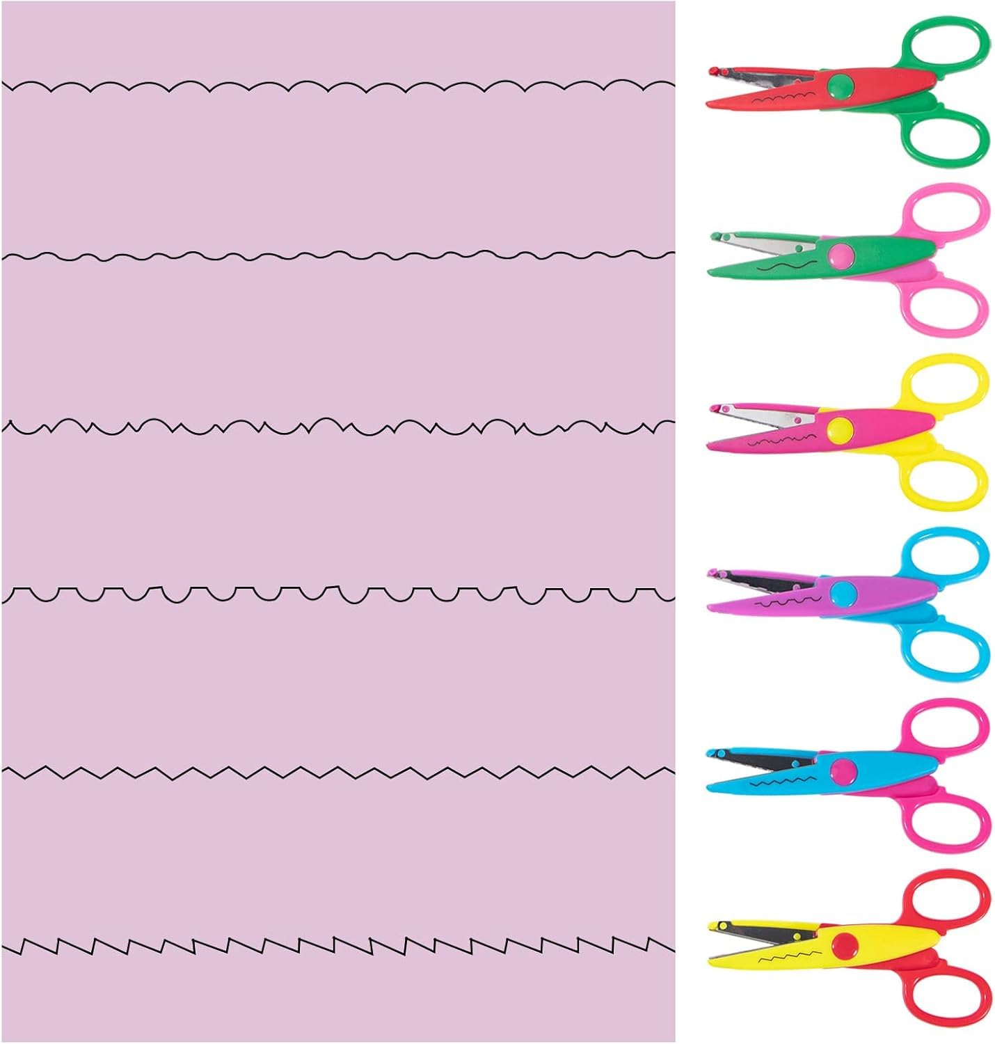 Craft Punch and Creative Scissors, 26pcs Craft Scissors Decorative Edge Set for Adults, 6 PCS Decorative Edge Scissors,20 Paper Punch for Scrapbooking, Crafts, DIY Photos Album