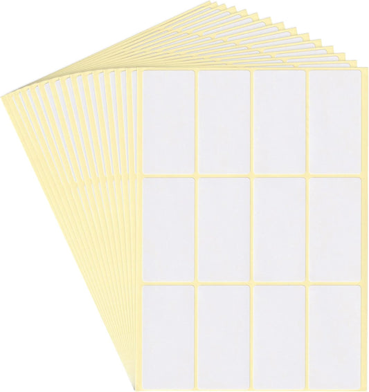 dealzEpic - Self-Adhesive Writable Blank Paper Label Stickers - 32x64mm