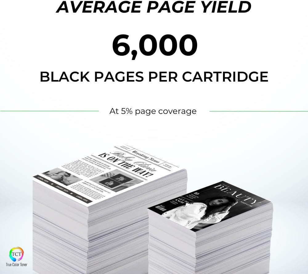 TCT TN920 Toner Cartridge 4 Pack - Compatible Replacement for Brother TN920 TN-920XL High Yield Works with Brother HL-L5210DN L5210DW L5210DWT L5215DW DCP-L5510DN Printers (6,000 Pages)