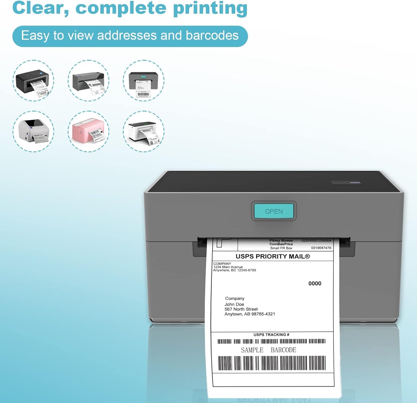 4x6 Thermal Labels, 8000 Shipping Labels with Perforated Line, Commercial Grade Thermal Shipping Label Paper