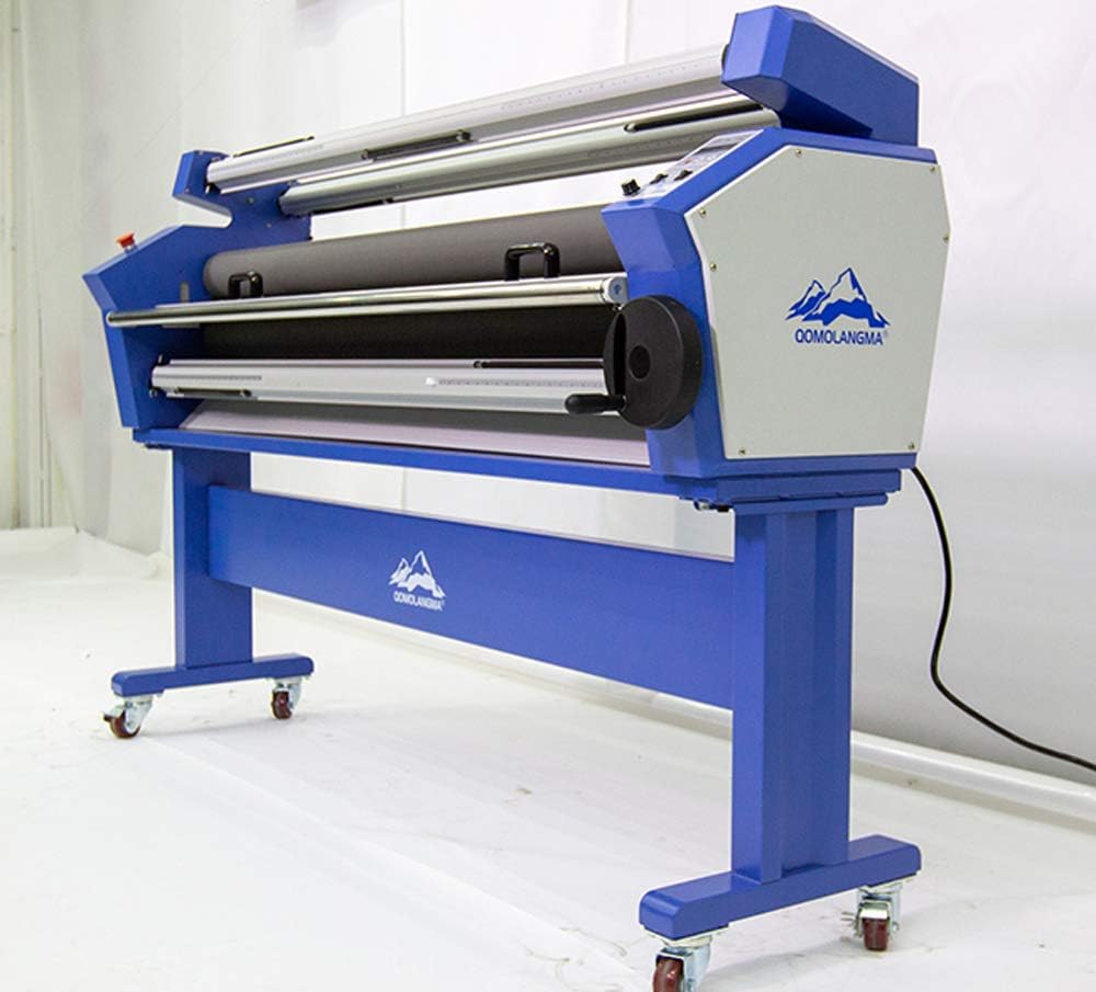 US Stock Wide Format Laminator 55in /63in Full-auto Wide Format Cold Laminating Machine Roll to Roll Large Format Laminator Laminating Machine with Trimmer (55 Inch, Without Trimmer)