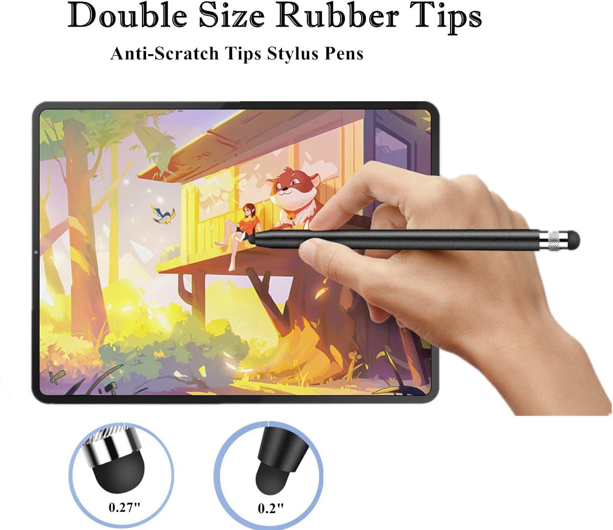 Stylus Pens for Touch Screens(2-Pack), Sensitivity & Precision Stylus Pens for iPhone/iPad/Samsung Galaxy/Tablets and All capacitive Touch Screen Devices + 4 Replaceable Rubber Tips
