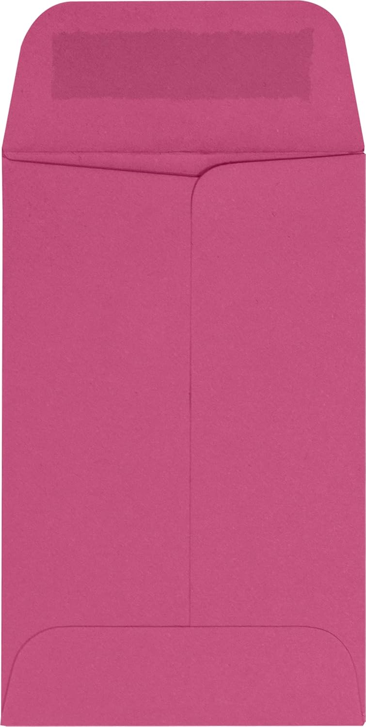 LUXPaper #1 Coin Envelopes | 2 1/4" x 3 1/2" | Magenta Pink | 80lb. Text | 250 Qty