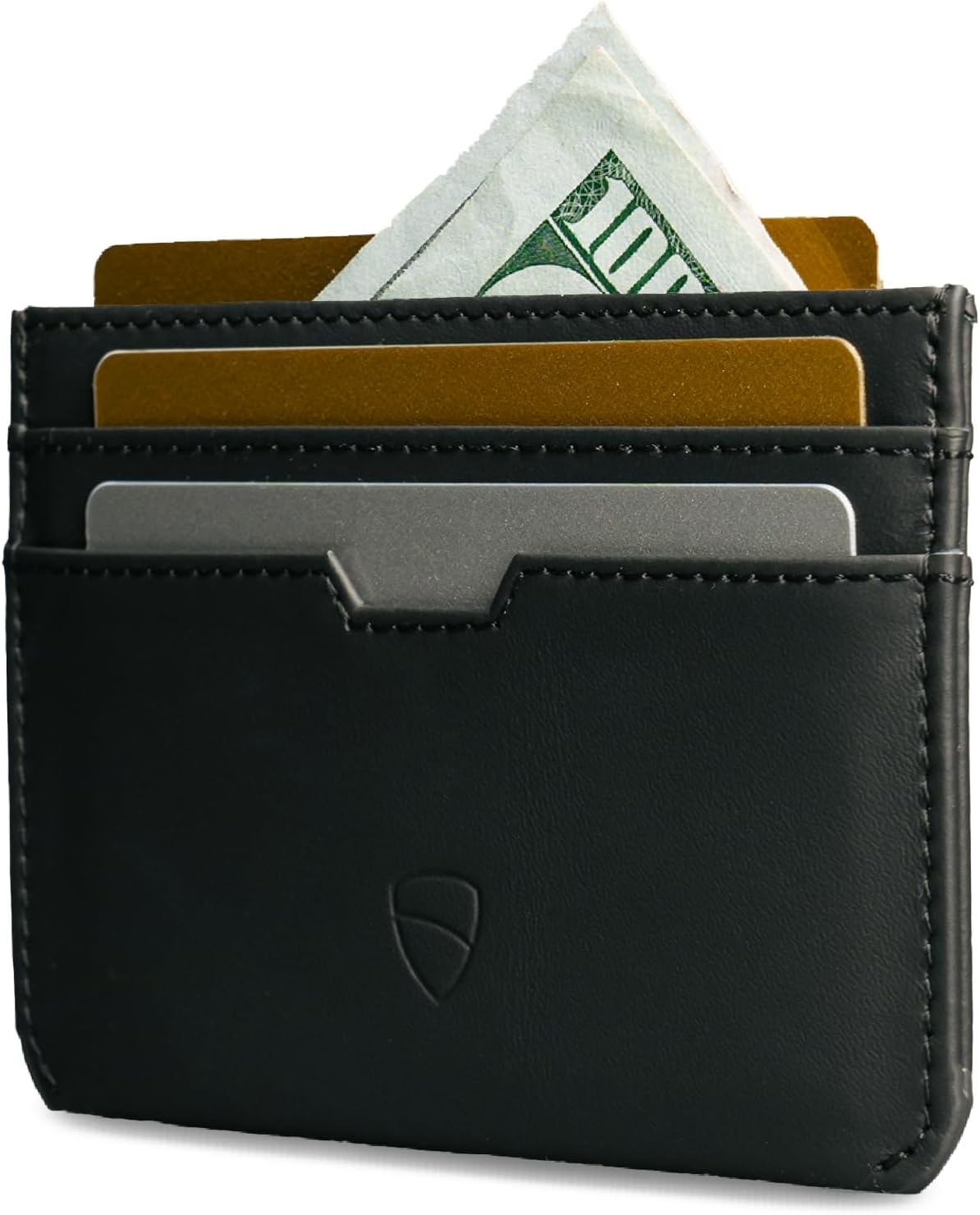Vaultskin MOORGATE Slim Card Holder - Minimalist Leather Wallet, RFID Blocking Sleeve, Fits Front Pocket, for Men and Women