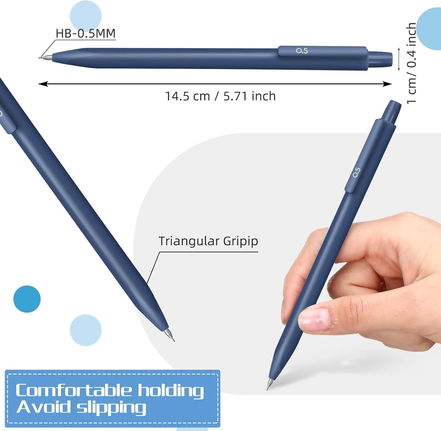 Sabary 60 Pcs Mechanical Pencil Bulk 0.5 mm Pastel Mechanical Pencils with Eraser Morandi Color Pens for Writing Drawing Home Office School