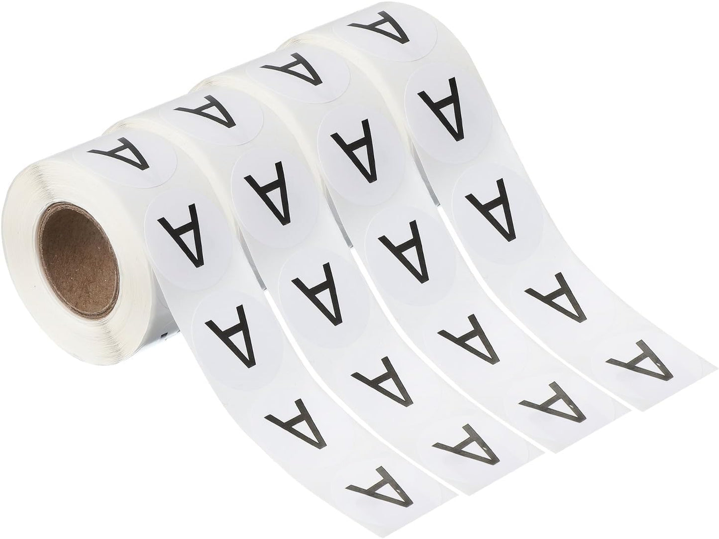 PATIKIL 1" Letter A Stickers, 4 Rolls Self-Adhesive Alphabet Round Circle Dots Labels for Organization Storage Inventory Boxes Scrapbook Craft 2000 Pcs Total