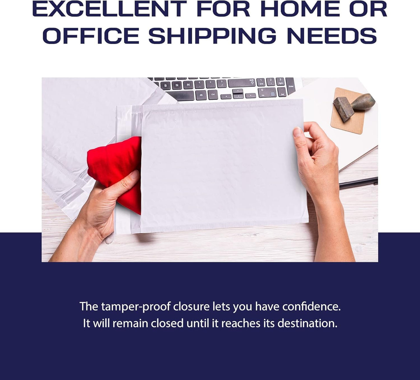 1000-Pack Waterproof Poly Bubble Mailers 4 x 8- Thick, Durable, Instant Seal Envelopes with Strong Adhesive - Protective Shipping Mailers for Jewelry, Cosmetics, SD Cards, USB Cables