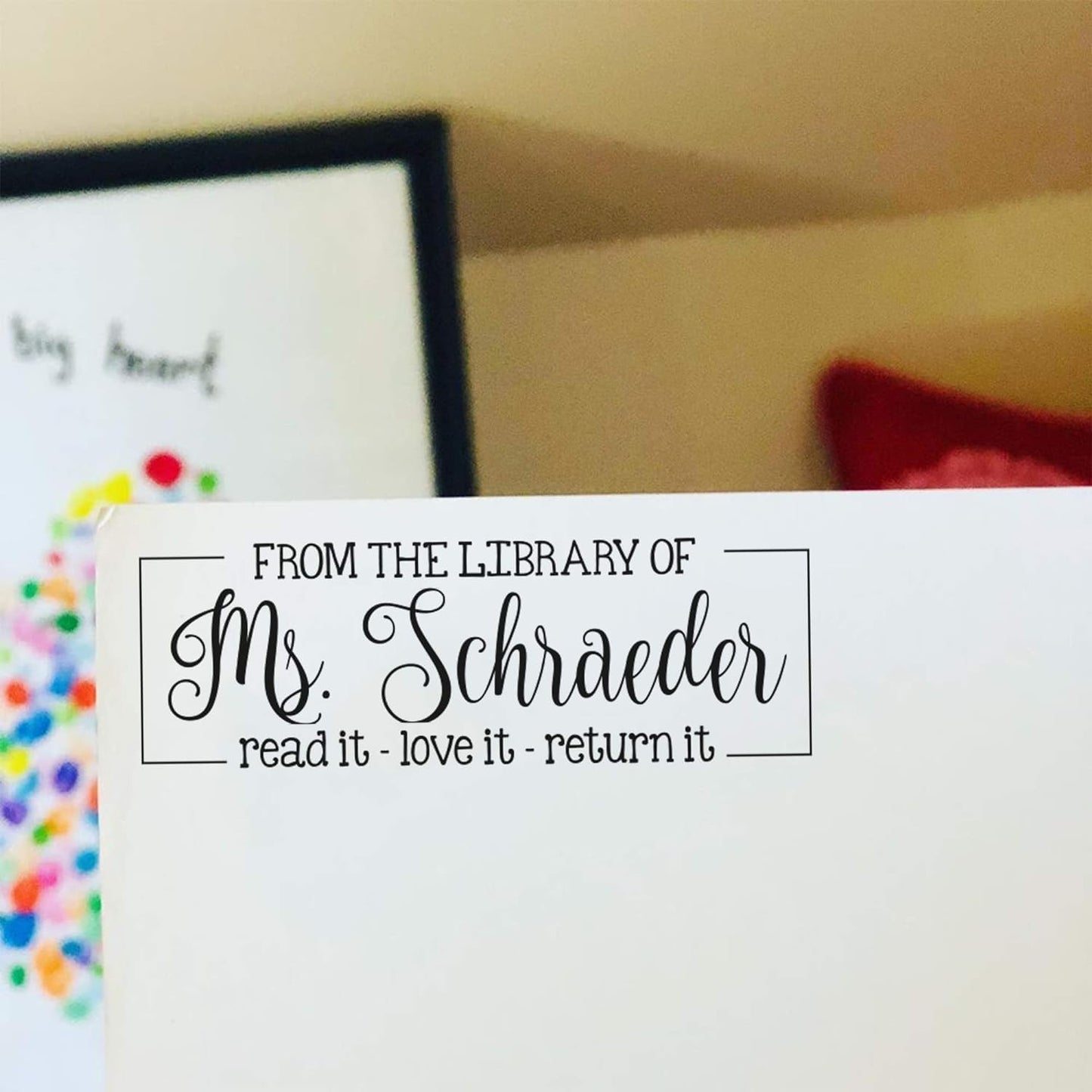 Custom Self-Inking stamps | 49 Designs | Fun Phrases | Grading Made Easy | Classroom Book Stamps (The Library stamps)