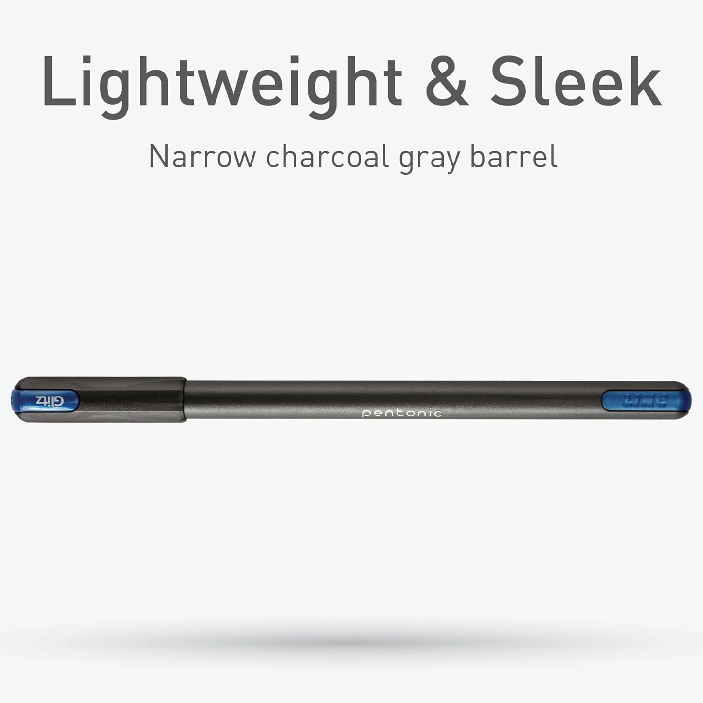 Pentonic Glitter Gel Pens, 10 Count, 10 Assorted Colors, 1.0 mm Bold Point, Smooth Writing For Journaling, Notetaking & Art Projects (1002365)