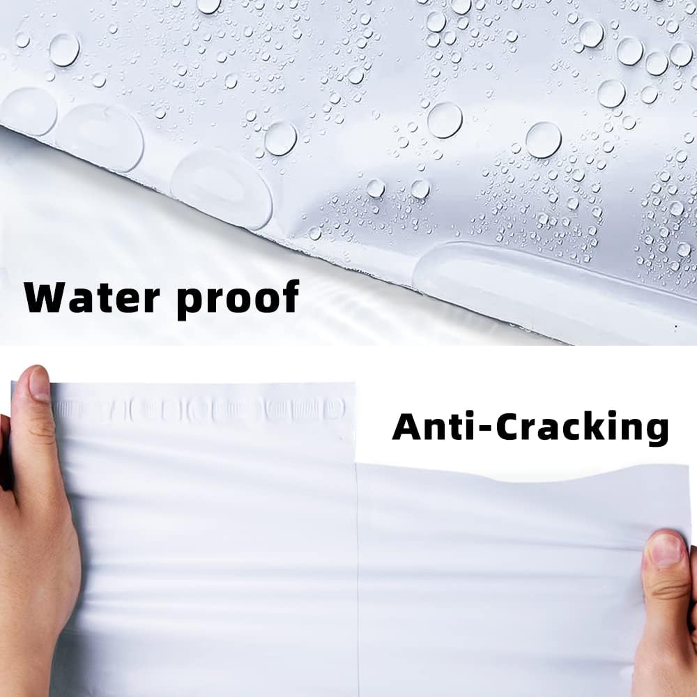 POLYSELLS 3000 pcs 10x13 Inches White Poly Mailers Shipping Envelopes, Strong Adhesive Sealing, Waterproof, and Tear-resistant Postal Mailing Bags for Clothing, Books, and Accessories