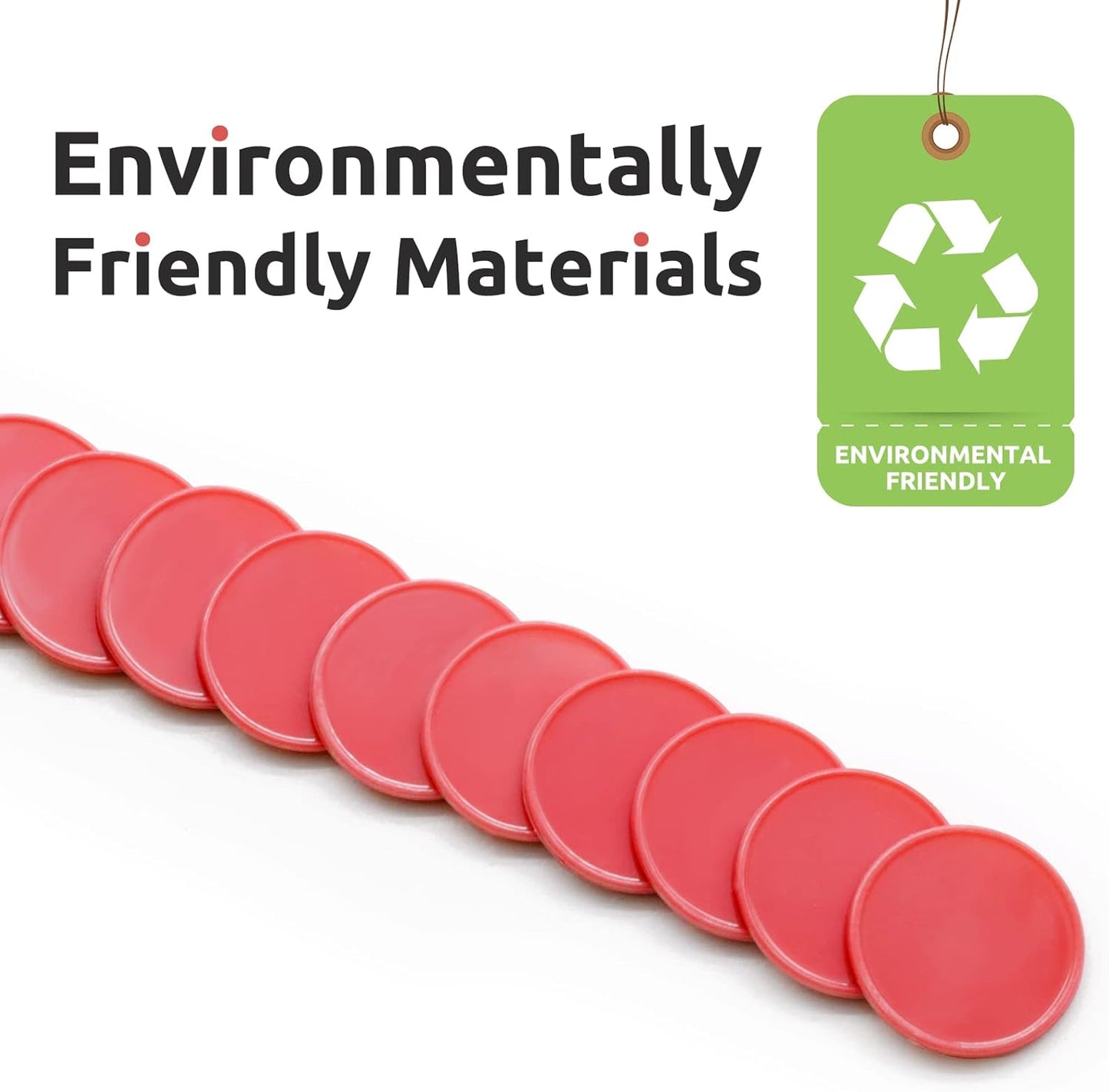 Set of 100 Opaque Plastic Learning Counters Mini Poker Chips Game Tokens with Storage Box (Red+Yellow+RoyalBlue+Green, 1.26 Inch)