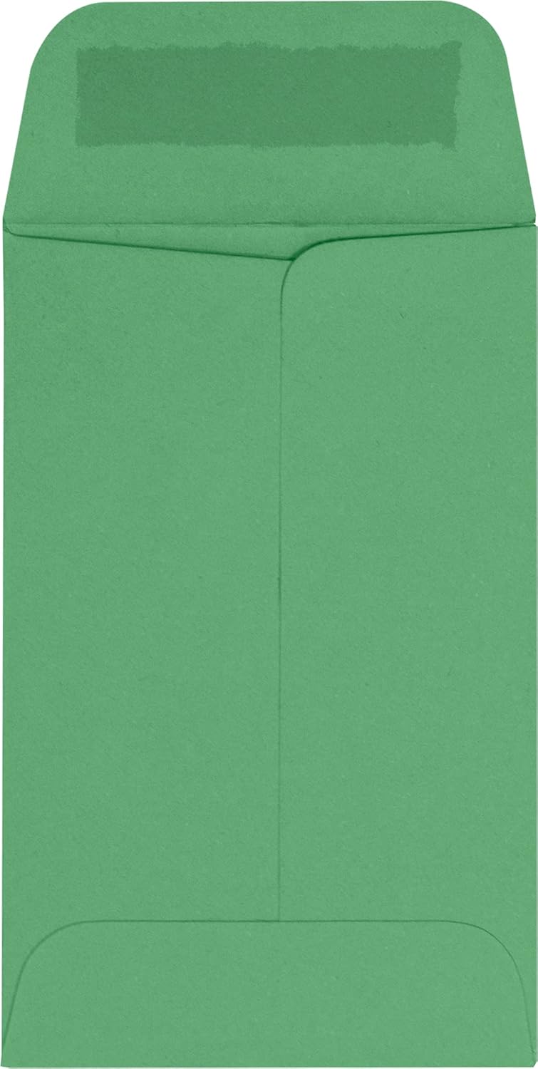LUXPaper #1 Coin Envelopes | 2 1/4" x 3 1/2" | Holiday Green | 80lb. Text | 500 Qty