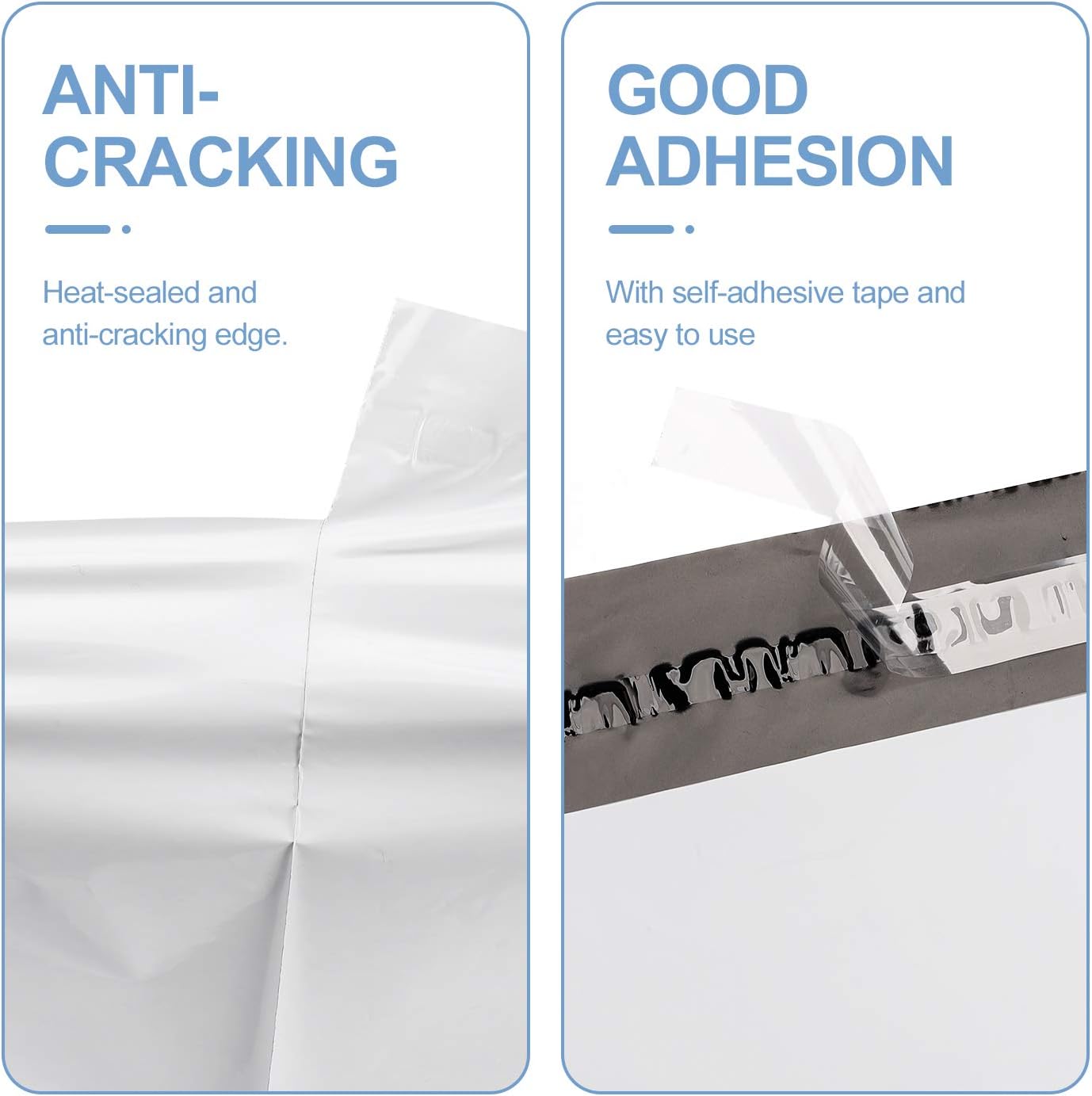 Metronic Poly Mailers 12x15.5 100 Pcs, Medium Shipping Bags for Clothing, Waterproof Mailers Poly Bags for Small Business, Shipping Envelopes Mailing Bag Package Bags Bulk in White