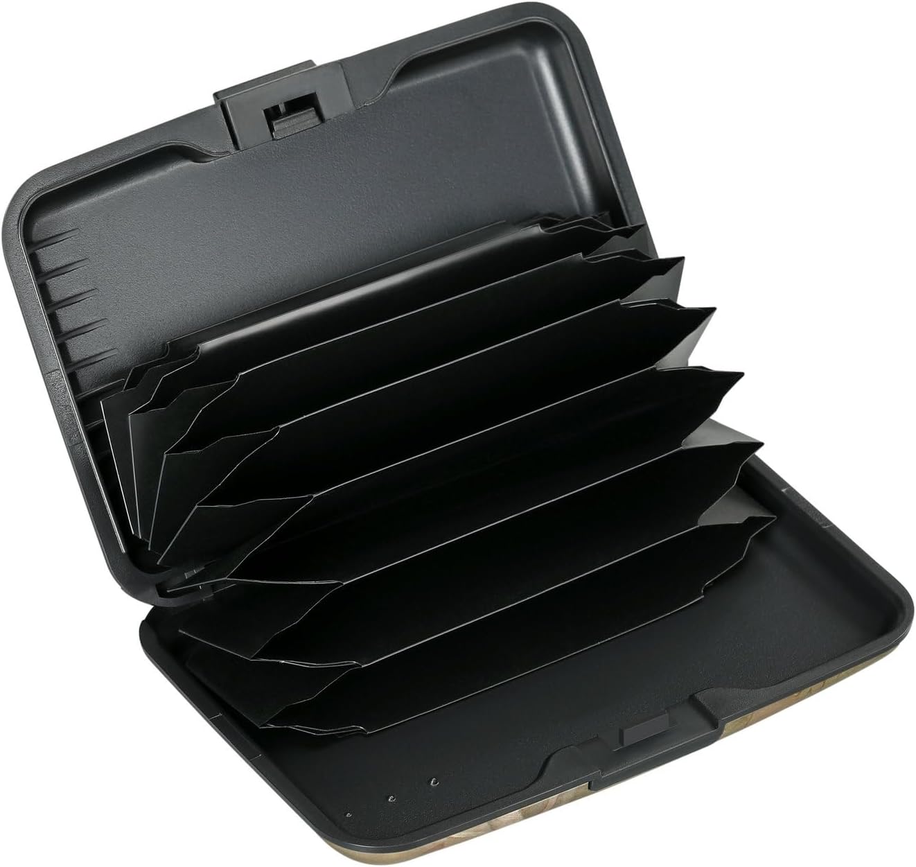 ELFISH Mini RFID Aluminum Wallet Credit Cards Holder Business Card Case Metal ID Case for Men Women(Champagne rose)