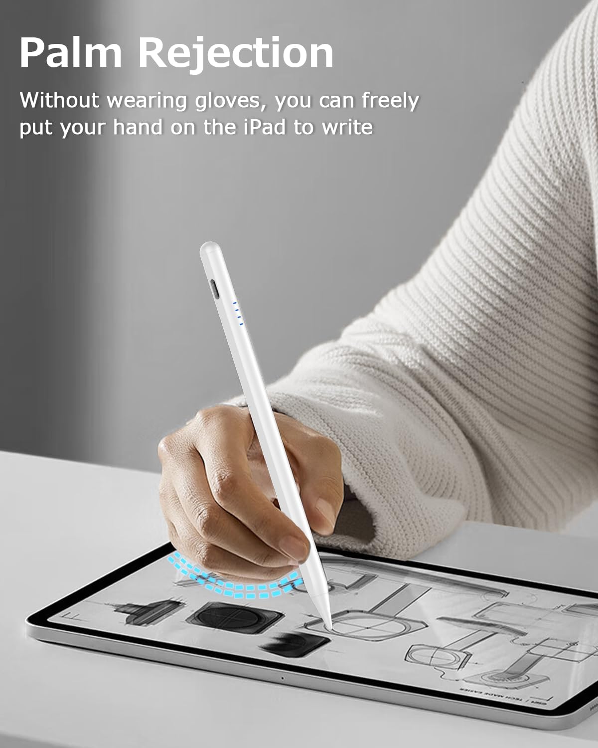 Stylus Pen for iPad 10th&a16, Fast Charge for ipad Pencil with Palm Rejection, Active Pen Compatible with (2018-2025) Apple iPad 6/7/8/9/10/11(A16), iPad Pro 11"/12.9"/M4, Mini 5/6, Air 3/4/5/M2/M3