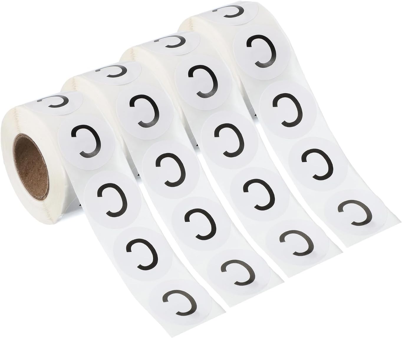 PATIKIL 1" Letter C Stickers, 4 Rolls Self-Adhesive Alphabet Round Circle Dots Labels for Organization Storage Inventory Boxes Scrapbook Craft 2000 Pcs Total