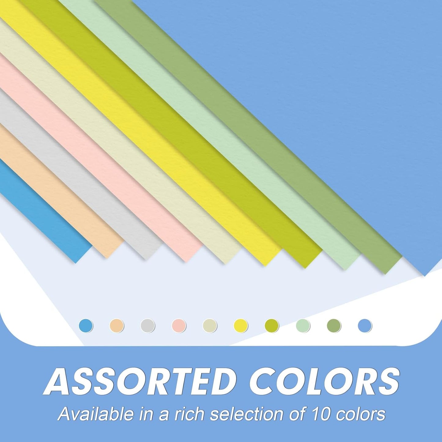 Two Pocket Folders, RAZCC 50 Pack File Folders with Pockets Fit Letter Size Paper, Thick Paper File Folder for School Office Business Home, Assorted 10 Colors