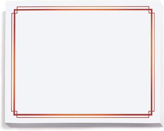 PaperDirect Foil Elegance Specialty Certificates, 50 Sheets of 38lb White Paper, 8½" x 11", Double Red Foil Border, Perfect for Awards, Students, Employees, Volunteers, Course Completion, Diplomas