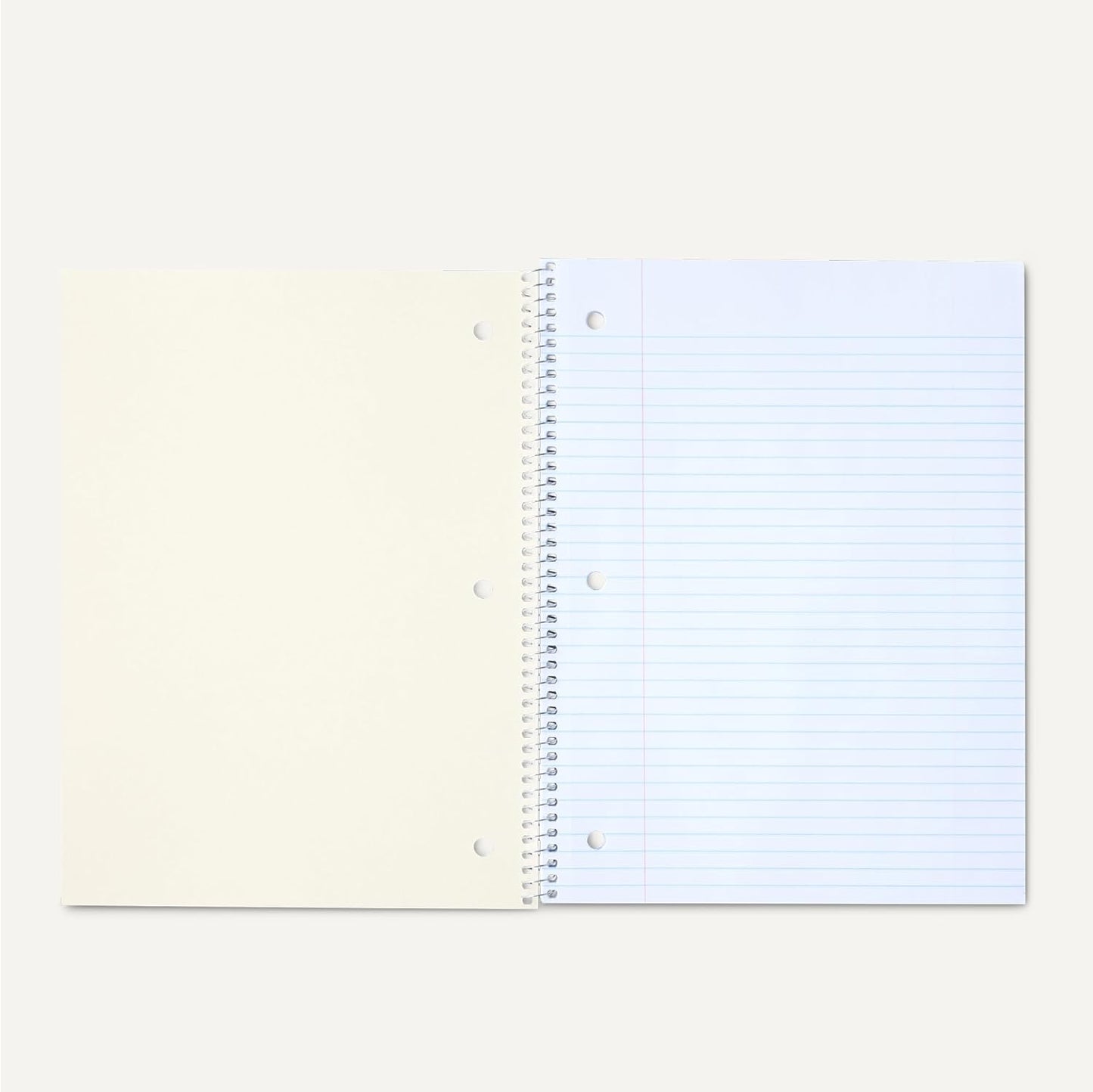 Amazon Basics College Ruled Spiral Notebook, 70 Sheets, 10.5" x 8", Light Blue, 2 pack
