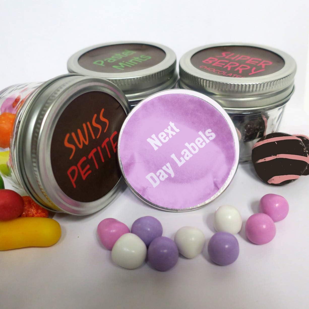 NextDayLabels - Laser/Ink Jet White Labels (2-1/2" Round - 12 Per Page | 300 Labels)