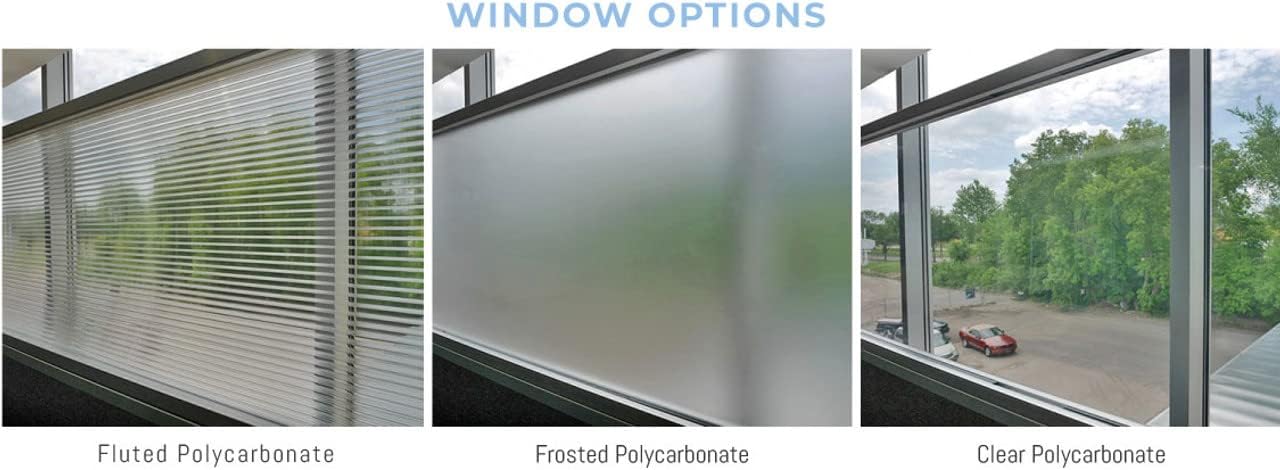 Versare Hush Screen Portable Room Divider | Workstation Wall Divider | Freestanding Privacy Hush Panels | Frosted Windows | Fabric Office Divider Screen | Great for Room Separation