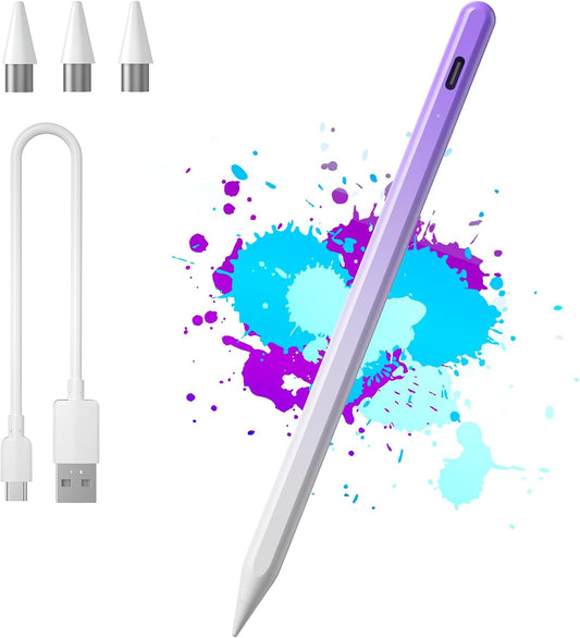 Universal Active Stylus Pen 1.45mm High Precision&Sensitivity Point Capacitive Stylus Compatible for Phone iPad Pro iPad Air Tablets Touch Screen, for iOS&Android Capacitive Touchscreen Pencil