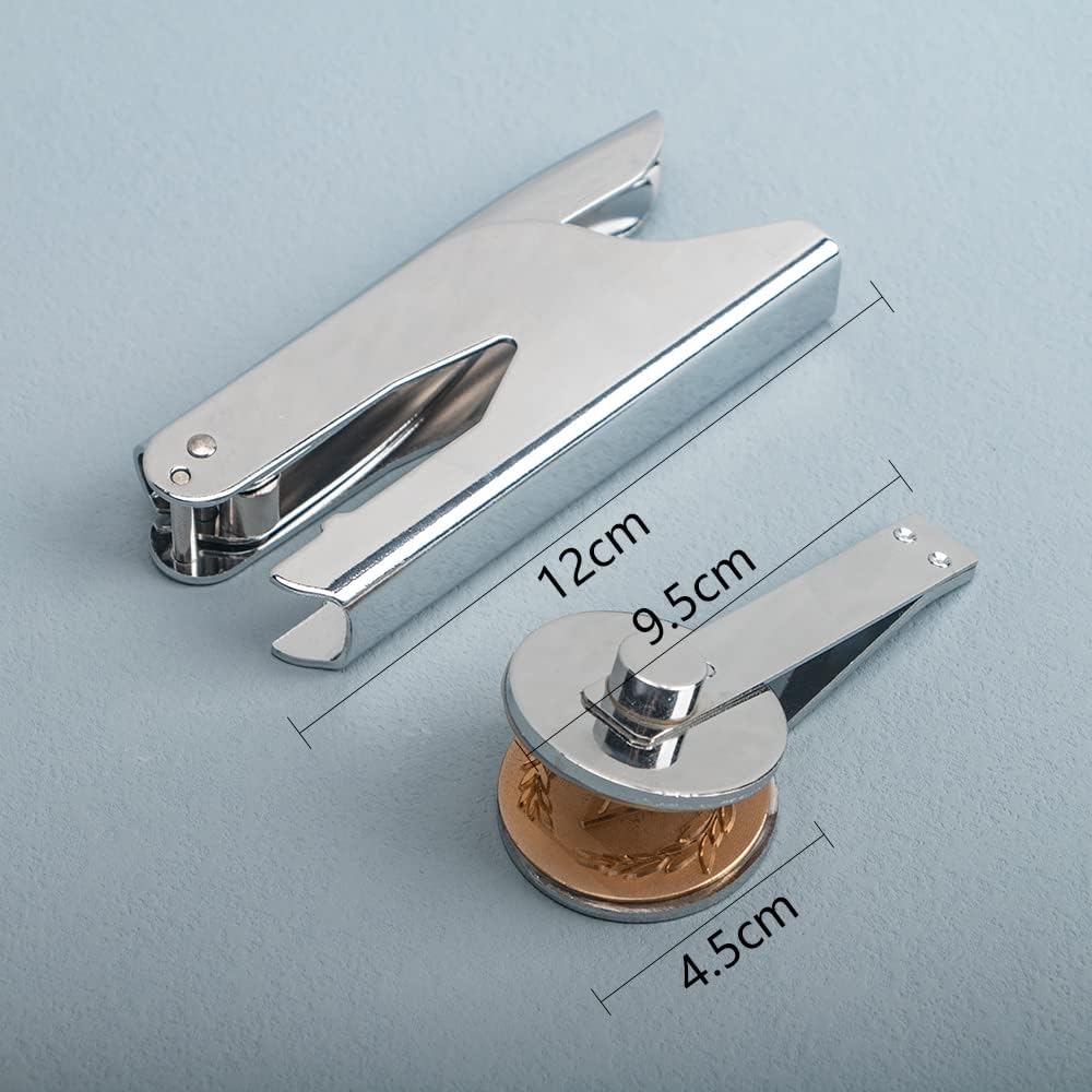 STAMTECH Custom Logo Embosser Stamp - Heavy Steel Embosser Stamps Design Your Own Logo or Emblem Perfect for Weddings Libraries Book Embosser