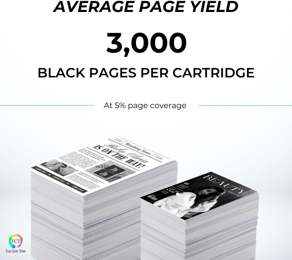 TCT TN920 Toner Cartridge - Compatible Replacement for Brother TN920 TN-920 Works with Brother HL-L5210DN L5210DW L5210DWT L5215DW DCP-L5510DN Printers (3,000 Pages)